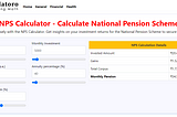 NPS Calculator — Calculate National Pension Scheme