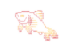 Fish Shell’s ASCII logo, a red, orange, and yellow goldfish.