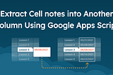 Extract Cell notes into Another Column Using Google Apps Script