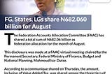 **FG, States, LGs share N682.060