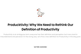 Producktivity: Why We Need to Rethink Our Definition of Productivity