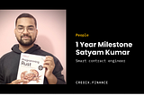 Inside Credix — Satyam’s 1 year Milestone