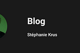 banner of my new blog, it’s black with a round profile photo and just called ‘Blog’ and my name