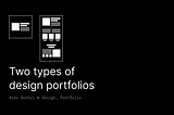 Two types of design portfolios