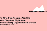 The First Step Towards Working Better Together Right Now: Understanding Organizational Culture