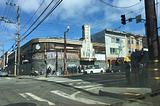 A used furniture store formerly graced this corner of 18th and Mission. No traffic and not many either. Is this the future of Valencia?