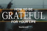 How to Be Grateful for Your Life