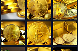 correlation between gold and dollar, non fungible tokens and cryptocurrencies by Craiyon