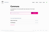 The Commons Data Marketplace