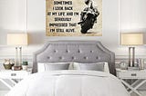 NEW Motorcycle racing sometimes i look back at my life canvas