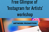 Instagram for Artists course