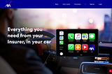 Landing page Insurance Apple Car