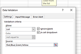 Add Dropdown List Validation to Excel with Python