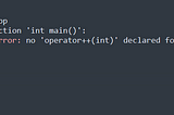 error: no ‘operator++(int)’ declared for postfix ‘++’ [-fpermissive]