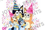 BLUEY Mommy of the birthday PNG
