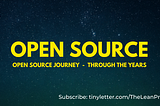 Open Source through the years