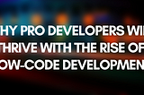 Why pro developers will thrive with the rise of low-code development