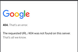 Screen shot of www.google.com/404 page