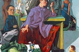 Image: The artist in her studio, 1993. Acrylic painting on canvas. Author Paula Rego.