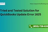 Tried and Tested Solution for QuickBooks Update Error 1625
