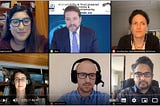 Screenshot of Panelists from Youtube