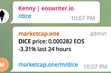 Add price quotes to your Telegram Group in seconds with the marketcap.one bot.
