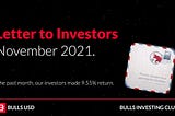 Letter to Investors — November 2021