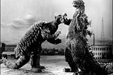 Godzilla fights monster
