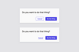 Cancel as a link vs. Cancel as a button