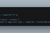 [Node JS] — Auto Loading Routes with File System.