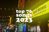 TOP 76 SONGS OF 2023