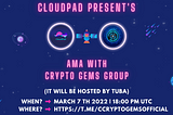 Join our AMA to find out more about CLOUDPAD And see what we are up to.