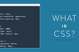 The use of CSS with or without HTML