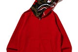 BAPE Crazy Face Full Zip Hoodie — Red.