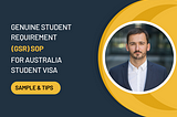 GSR SOP for Australia Student Visa