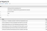 Docker Registry UI
