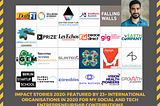 Featured by 23+ international organisations in 2020 for social and tech entrepreneurship…