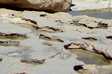 Water pools formed naturally is soft rock