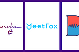 Symbl for Startups members Tangle, MeetFox and Between logos. Solutions for virtual and hybrid meetings.