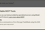 Agentics with the Model Context Protocol and Pure Storage