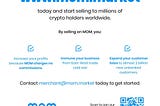 Launch your Blockchain Merchant Store on MOM.market