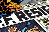 Newspaper headline declaring the break up of the Fantastic Four