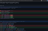Screenshot of edits made to code on github