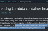 A crucial limitation of Container Image Support for AWS Lambda