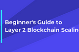 Beginner’s Guide to Layer 2 Blockchain Scaling