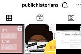 Screenshot of National Council on Public History’s Instagram Profile (March 2, 2023)