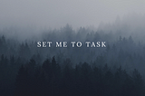 Set me to task