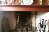 Open hearth inside Craven Hall.