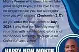 HAPPY NEW MONTH OF JULY, 2024