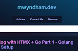 Personal Blog with HTMX + Go Part 1 — Golang Templating Setup